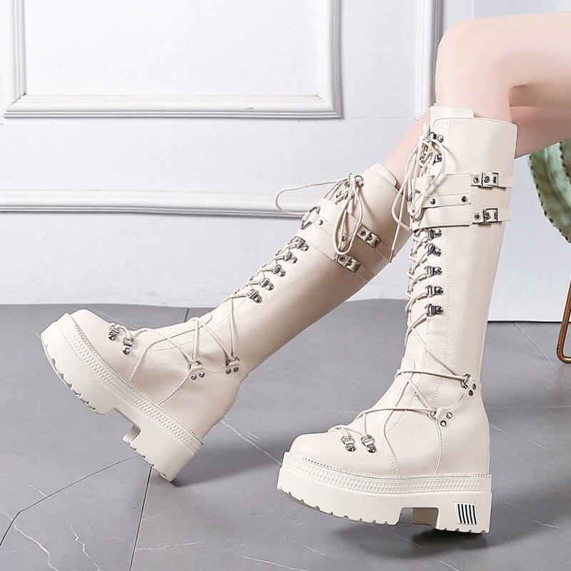 NASIK WEDGES HIGH HEELS BOOT FOR WOMEN - Zella Mall™™