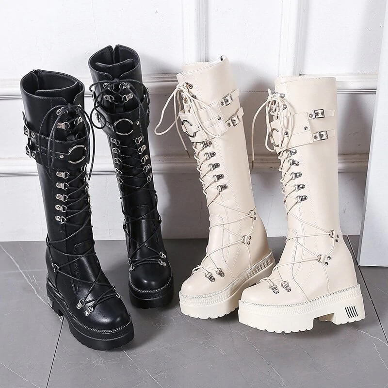 NASIK WEDGES HIGH HEELS BOOT FOR WOMEN - Zella Mall™™