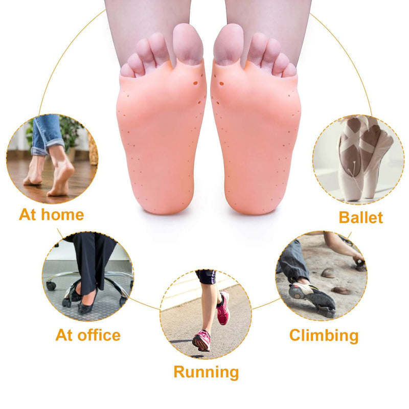soft silicone moisturizing gel socks for foot