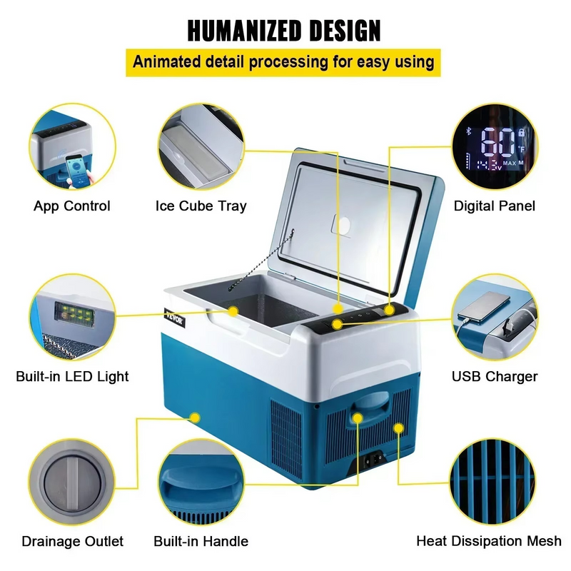 22L Car Fridge – 12/24V Portable Compressor Electric Cooler for Home & Outdoor Use – Zella Mall™