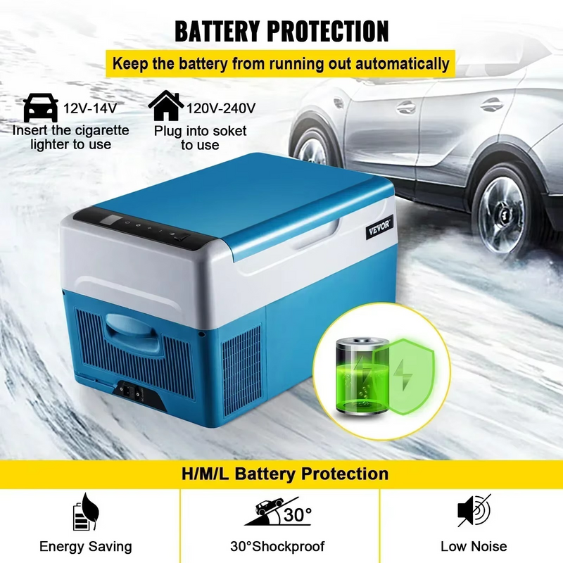 22L Car Fridge – 12/24V Portable Compressor Electric Cooler for Home & Outdoor Use – Zella Mall™
