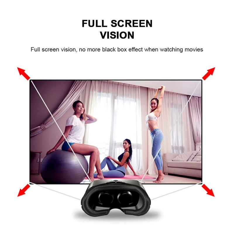 3D VR Headset with Controllers – Virtual Reality Smart Glasses for Smartphones up to 7" – Zella Mall™