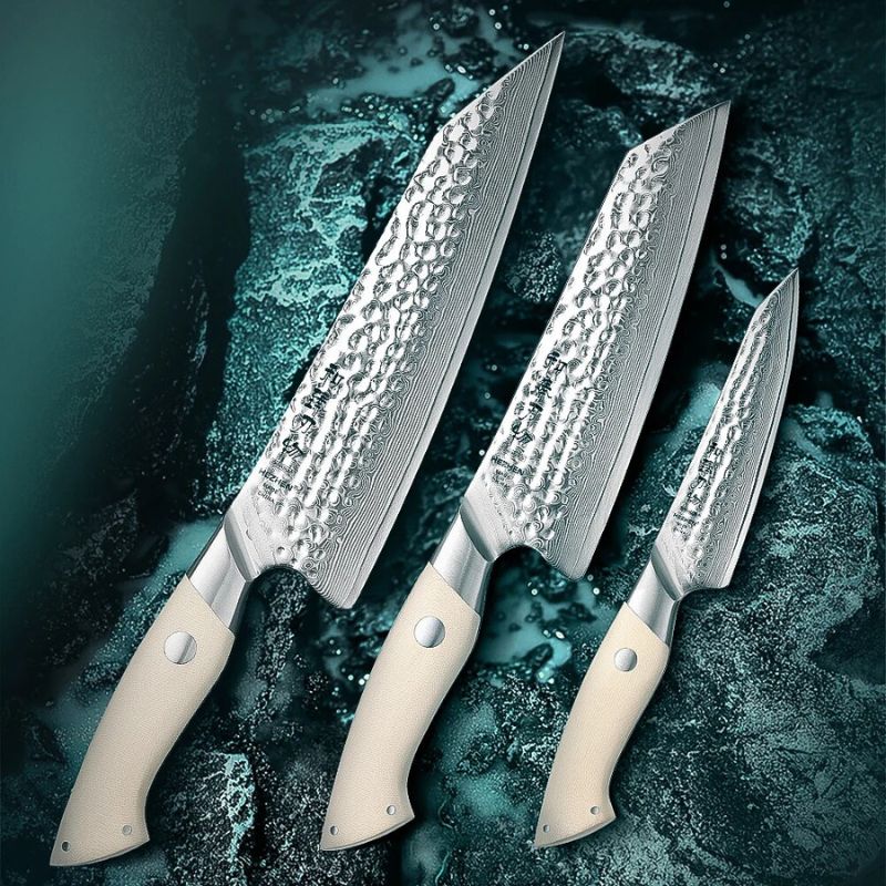 3PC Kitchen Knife Set 67 Layers - Zella Mall™