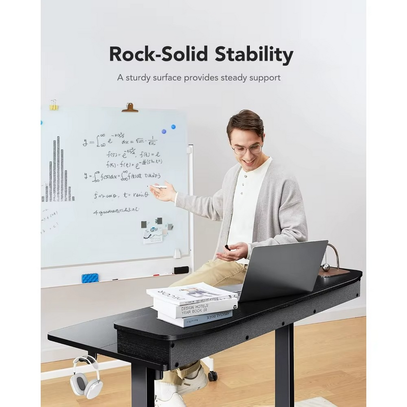 48″ x 24″ Height Adjustable Standing Desk with 2 Drawers – C-Clamp Compatible – Zella Mall™