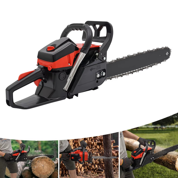 58cc Gas Chainsaw – 18" 2-Stroke Handheld Tree Cutter, 2200W Power – Zella Mall™