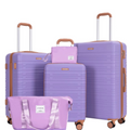 5-Piece Hard Shell Luggage Set with Double Spinner Wheels & TSA Lock – Zella Mall™