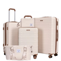 5-Piece Hard Shell Luggage Set with Double Spinner Wheels & TSA Lock – Zella Mall™