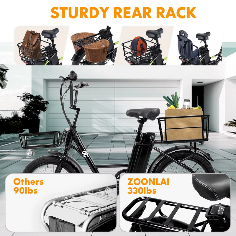 750W Electric Bicycle – 26MPH, 7-Speed, Disc Brakes & Multi-Terrain Ride – Zella Mall™