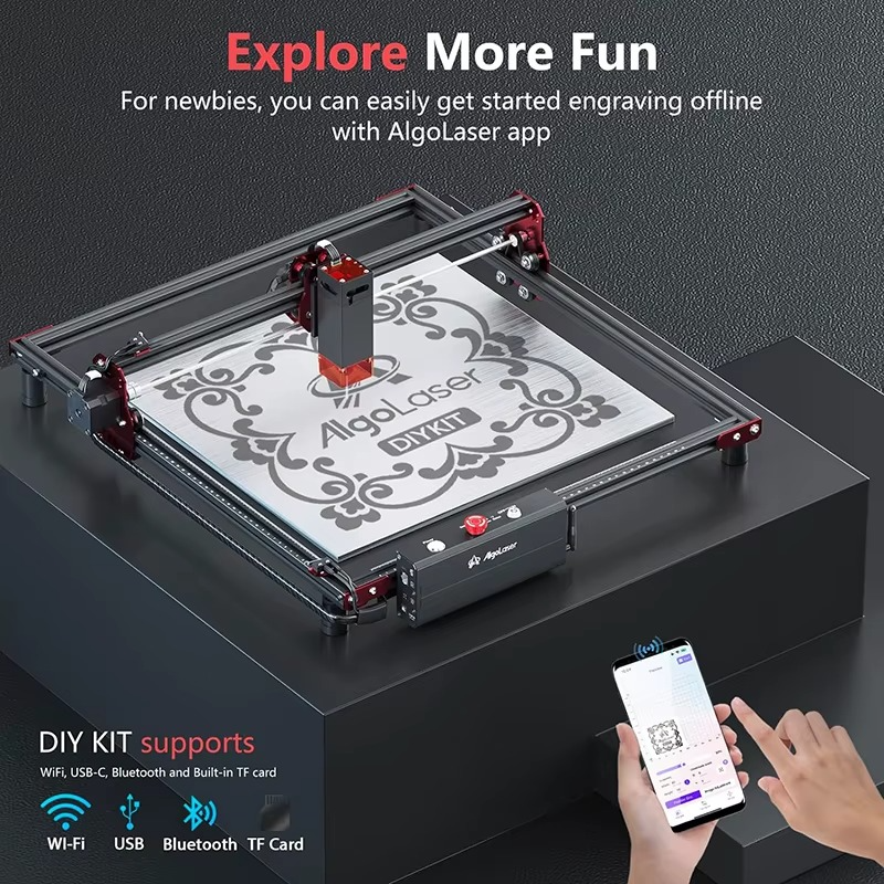 AlgoLaser DIY Laser Engraver Kit – 40×40cm CNC Cutter for Wood, Metal & Glass – Zella Mall™