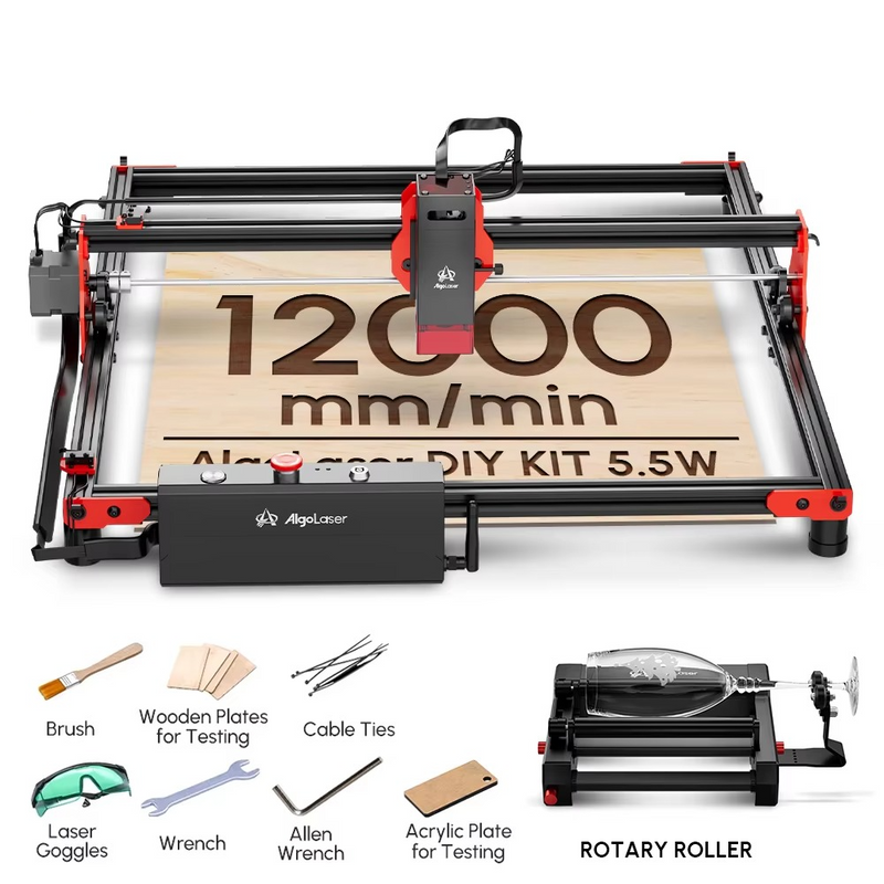 AlgoLaser DIY Laser Engraver Kit – 40×40cm CNC Cutter for Wood, Metal & Glass – Zella Mall™