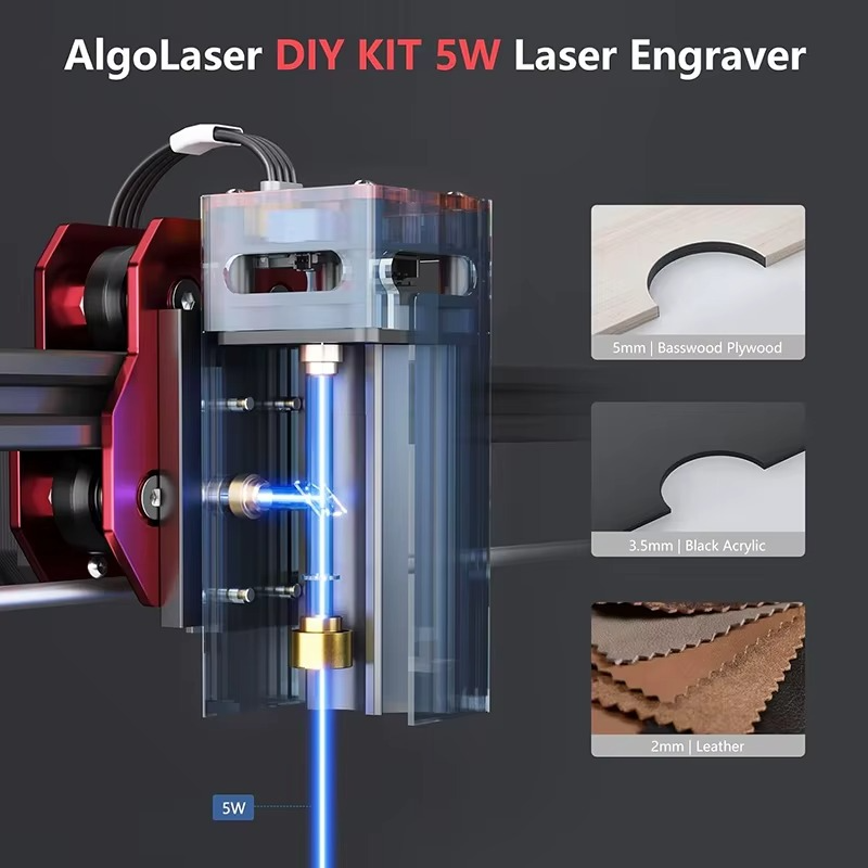 AlgoLaser DIY Laser Engraver Kit – 40×40cm CNC Cutter for Wood, Metal & Glass – Zella Mall™