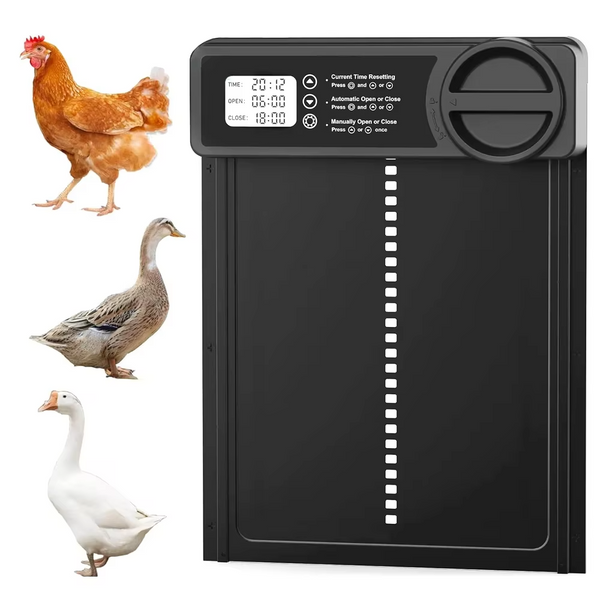 Auto Chicken Door – Smart Timer-Operated Aluminum Coop Opener for Poultry Safety – Zella Mall™
