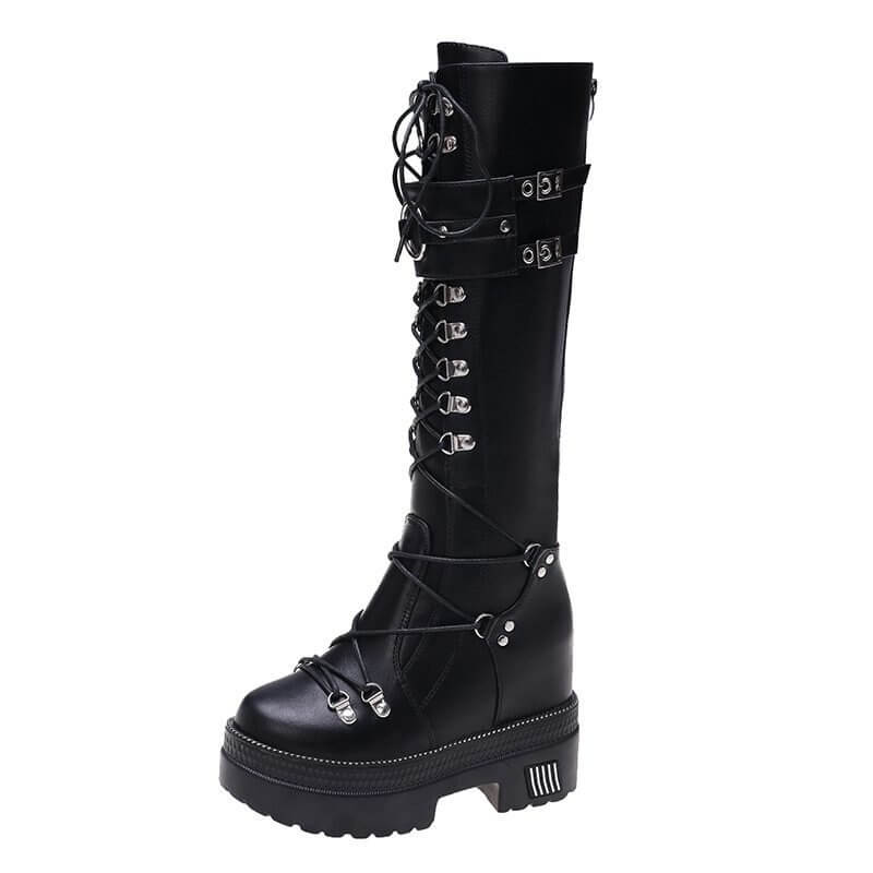 NASIK WEDGES HIGH HEELS BOOT FOR WOMEN - Zella Mall™™