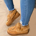 Winter Autumn Women's Casual Fur Shoes Cute Bowknot 2021 Trend Fluffy Furry Slip-on Sneakers Ladies Plush Loafers Flats Platform
