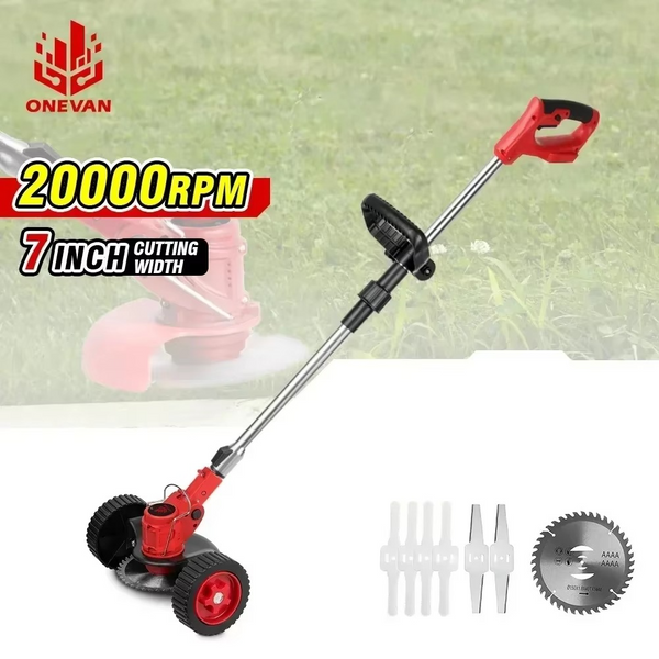 Cordless Electric Grass Trimmer – 20000RPM Foldable Lawn Mower for Garden Use – Zella Mall™