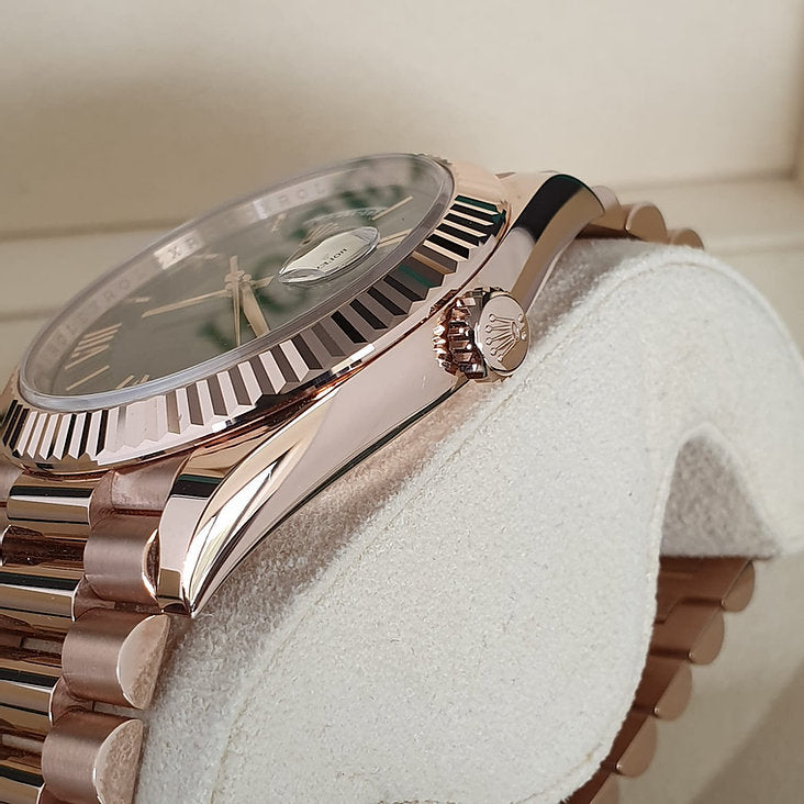 Luxury Watch DayDate 40 Olive Rose Gold Men's Watch