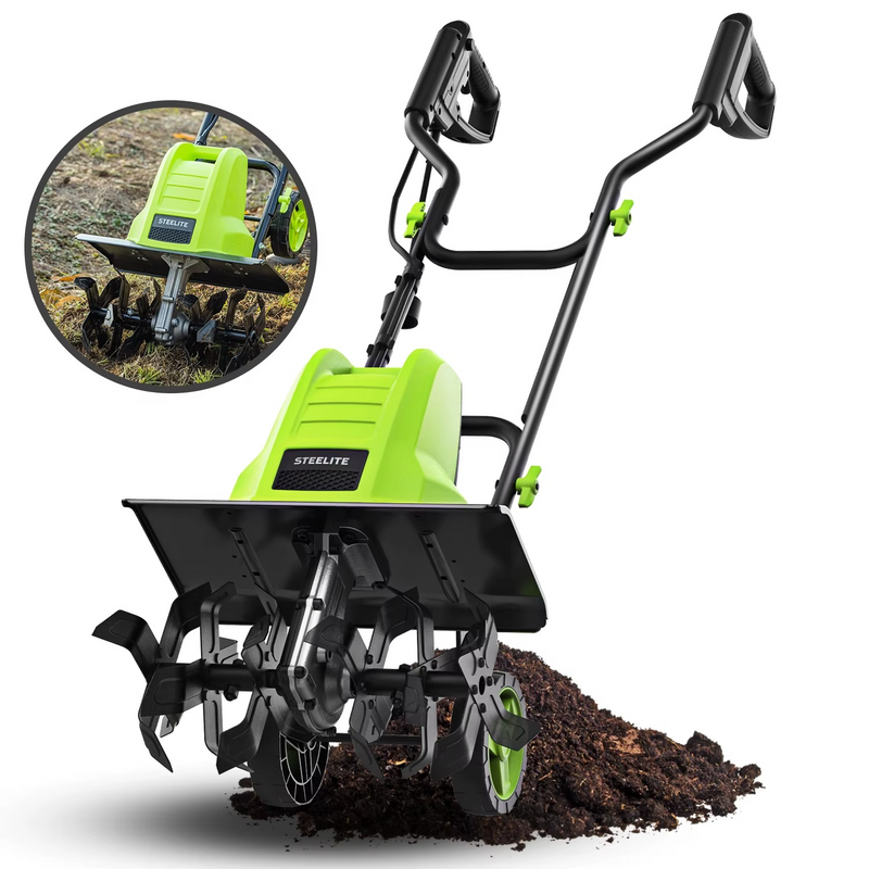 Deli 16" Electric Tiller – 13.5-Amp Corded Garden Cultivator for Soil Prep – Zella Mall™