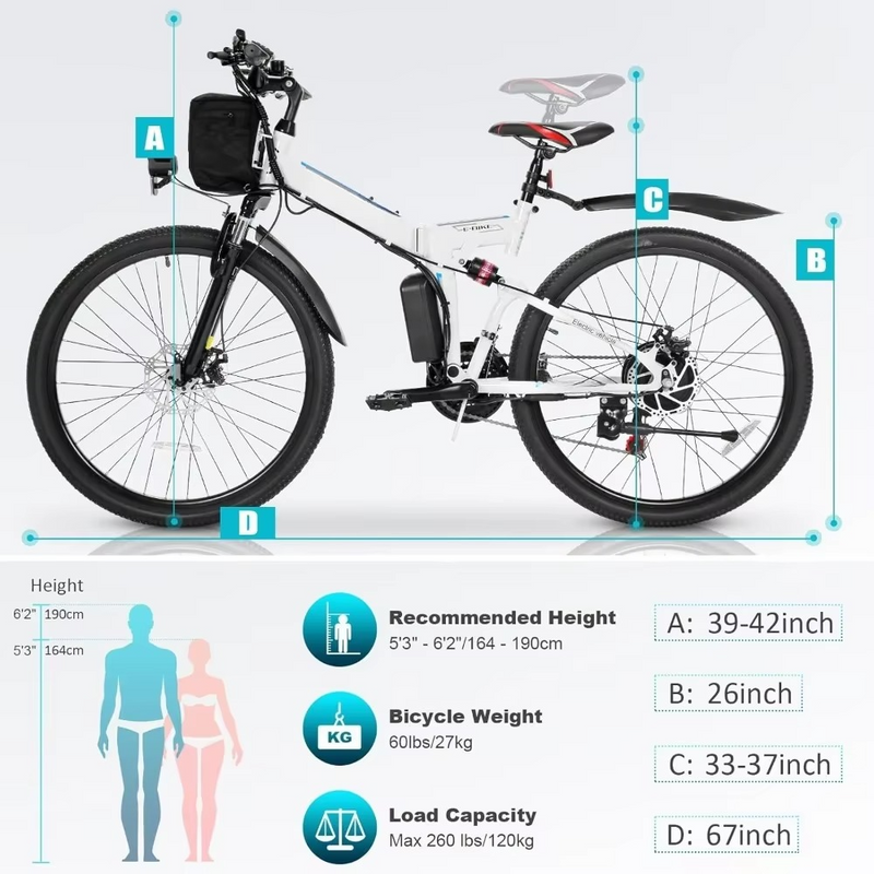 Electric Mountain Bike for Adults – 750W Motor, 48V Battery, 21-Speed, Up to 50 Miles – Zella Mall™
