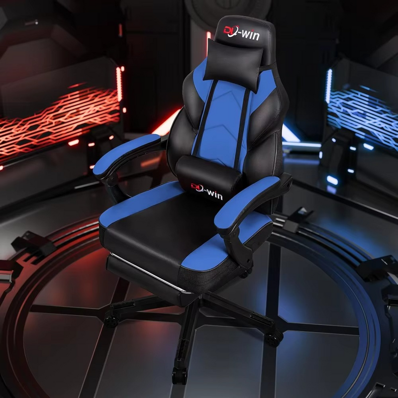 Ergonomic High-Back Computer Gaming Chair with Massage & Footrest – Zella Mall™