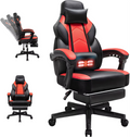 Ergonomic High-Back Computer Gaming Chair with Massage & Footrest – Zella Mall™