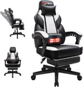 Ergonomic High-Back Computer Gaming Chair with Massage & Footrest – Zella Mall™