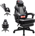 Ergonomic High-Back Computer Gaming Chair with Massage & Footrest – Zella Mall™