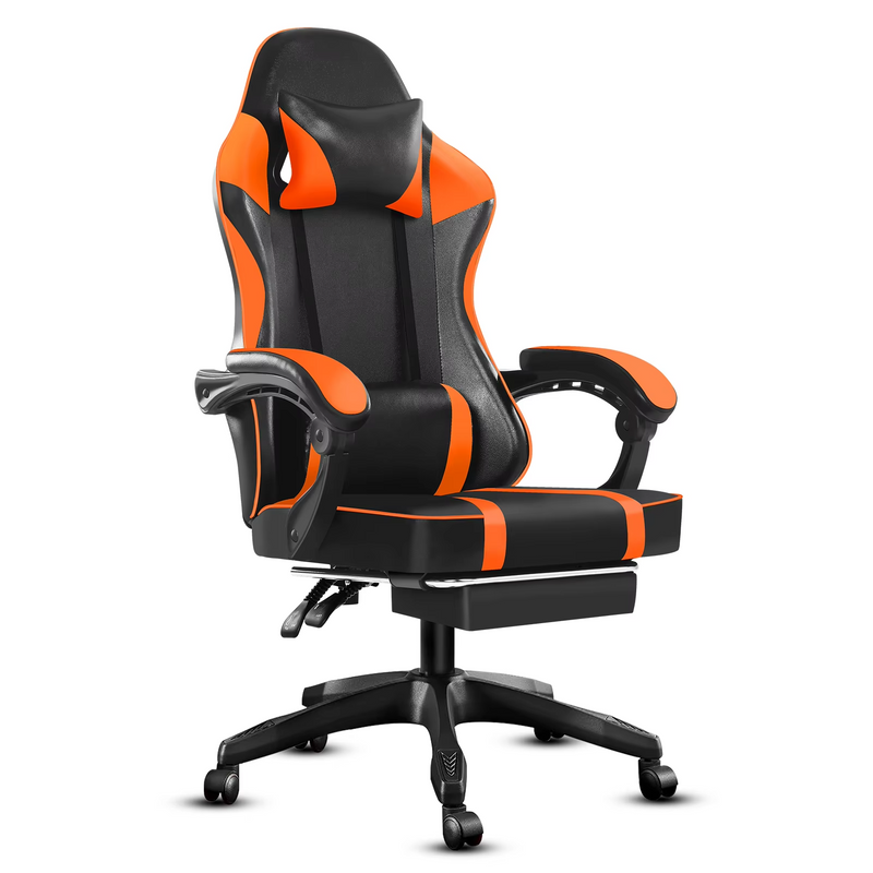 Ergonomic PU Leather Gaming Chair Recliner with Massager – Zella Mall™