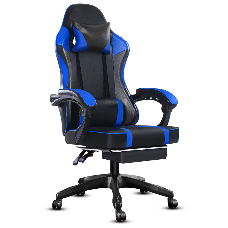 Ergonomic PU Leather Gaming Chair Recliner with Massager – Zella Mall™