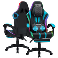 Ergonomic RGB Gaming Chair with Massage & Bluetooth Speakers – Zella Mall™