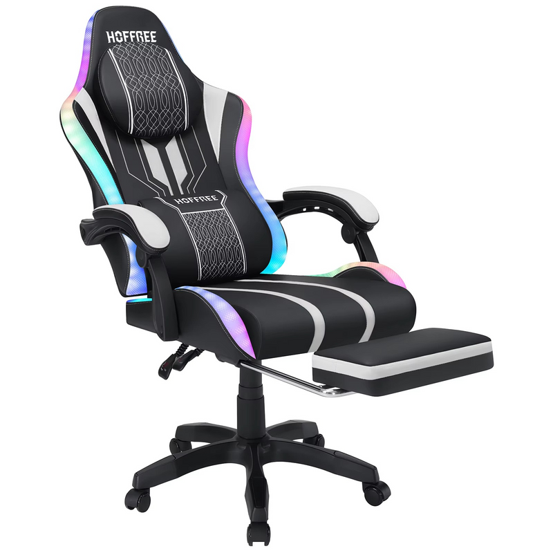 Ergonomic RGB Gaming Chair with Massage & Bluetooth Speakers – Zella Mall™