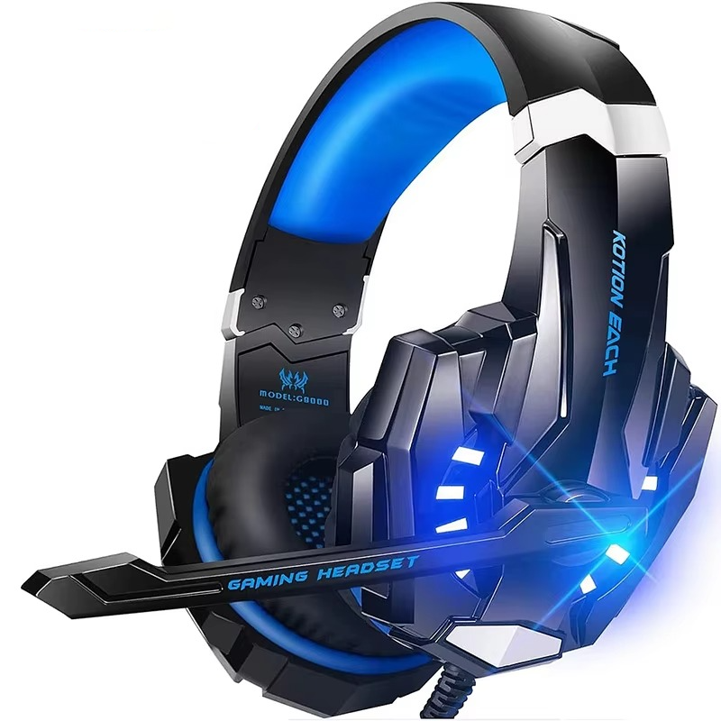 G9000 Stereo Gaming Headphones – Deep Bass Over-Ear Headset with LED & Mic for Console & PC – Zella Mall™
