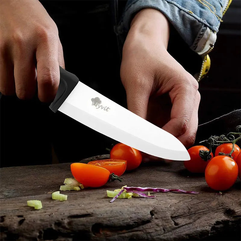 Ceramic Knife Kitchen Chef Knives Meat Utility Slicing Paring Bread Knives White Blade colorful anti-slip handle Cooking tools