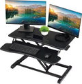 Height Adjustable Standing Desk Converter – MDF Wood Sit-Stand Riser – Zella Mall™