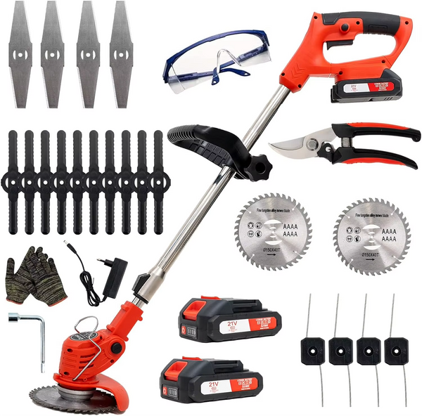 OUTIGO 21V Cordless Weed Trimmer – String Trimmer & Edger with Blade Attachments – Zella Mall™