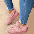 Winter Autumn Women's Casual Fur Shoes Cute Bowknot 2021 Trend Fluffy Furry Slip-on Sneakers Ladies Plush Loafers Flats Platform