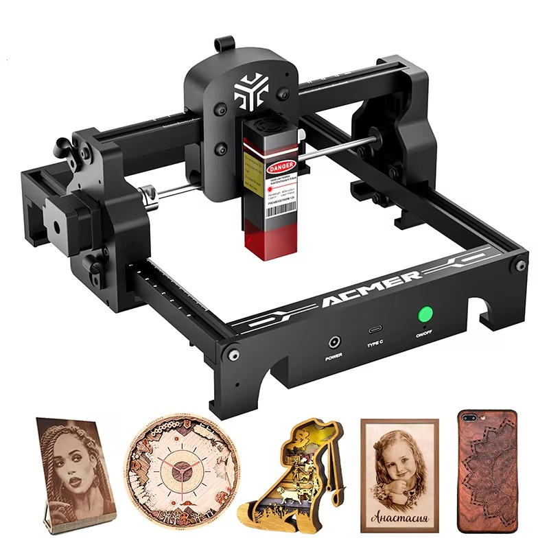 Portable DIY Laser Engraving Machine – ACMER Mini Engraver for Logo, Wood, Glass & More – Zella Mall™