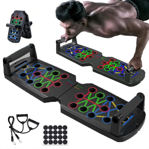 Push Up Board 21 in 1 – Portable Folding Exercise Station for Strength & Gym Training – Fitness Equipment – Zella Mall™