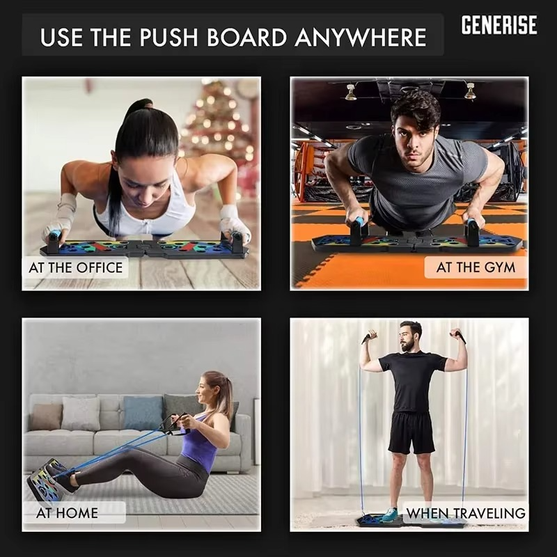 Push Up Board 21 in 1 – Portable Folding Exercise Station for Strength & Gym Training – Fitness Equipment – Zella Mall™