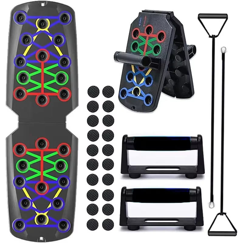Push Up Board 21 in 1 – Portable Folding Exercise Station for Strength & Gym Training – Fitness Equipment – Zella Mall™