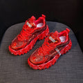 Sneakers Women Spring 2020 Sequined Cloth Bling Breathable Round Toe Leisure Chunky Women Shoes Tenis Feminino Zapatos De Mujer