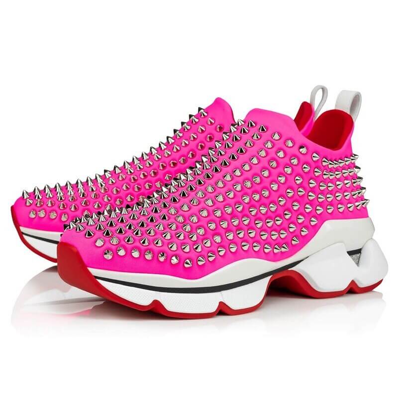 Luxury Spike Sneaker Women Crystal Rivets  – Zella Mall™™
