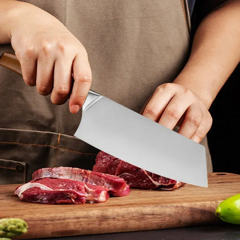 BBQ Cutter Professional Japanese Kitchen Knives Chef Knives Meat Fish Slicing Vegetables Cutter Butcher Cleaver Knife