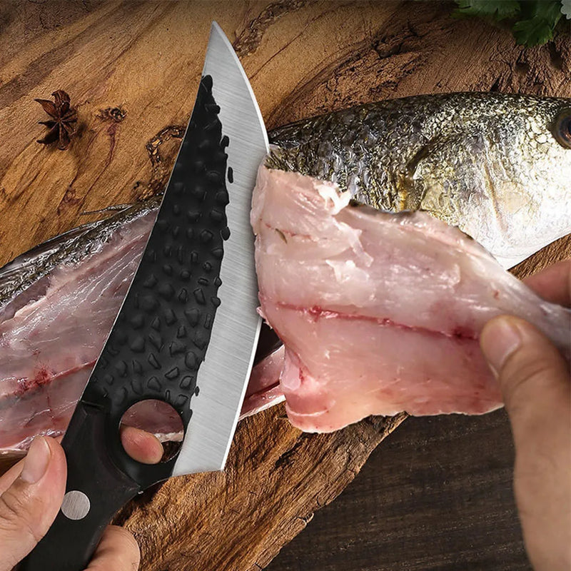 Chef Knife Handmade Forged Butcher Boing Knife Fish Filleting Cleaver Meat Chop Vegetable Kitchen Knives Stainless Steel Blade