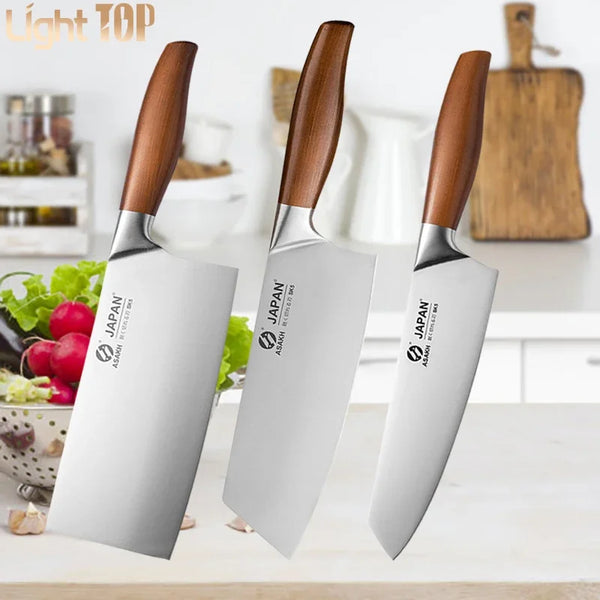 BBQ Cutter Professional Japanese Kitchen Knives Chef Knives Meat Fish Slicing Vegetables Cutter Butcher Cleaver Knife