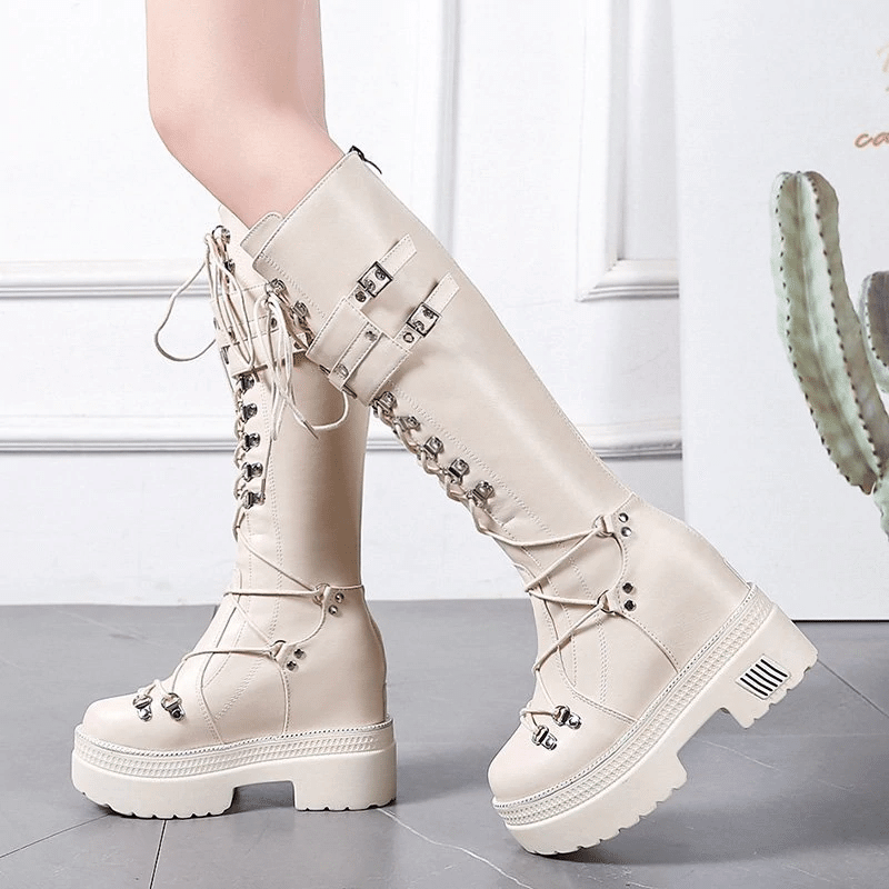NASIK WEDGES HIGH HEELS BOOT FOR WOMEN - Zella Mall™™