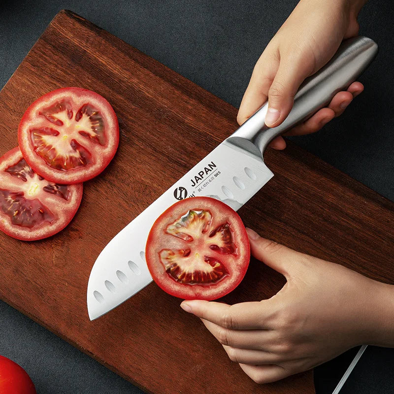 Chef Knife Kitchen Knife Set Hollow Handle Knife Set Stainless Steel Household Slicing Knife Professional Meat Cleaver