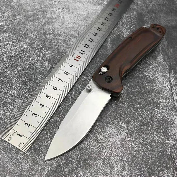 BM 15031 Wooden Handle Outdoor Camping Knife - Zella Mall™