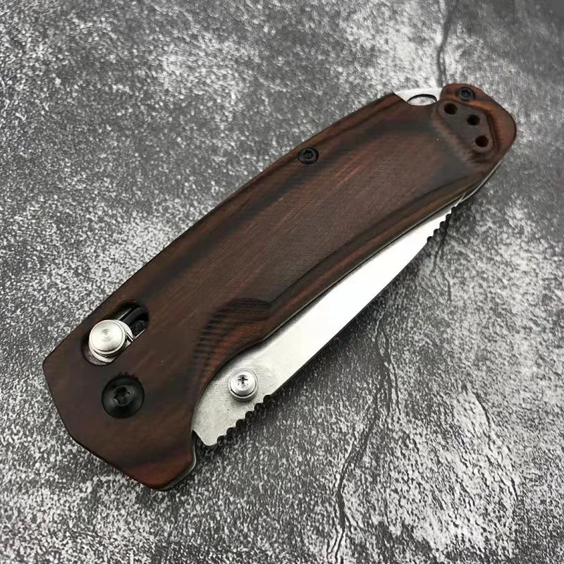BM 15031 Wooden Handle Outdoor Camping Knife - Zella Mall™