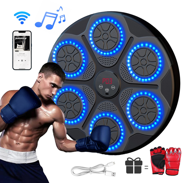 Smart Music Boxing Machine – Bluetooth Wall Mounted Punch Trainer – Zella Mall™