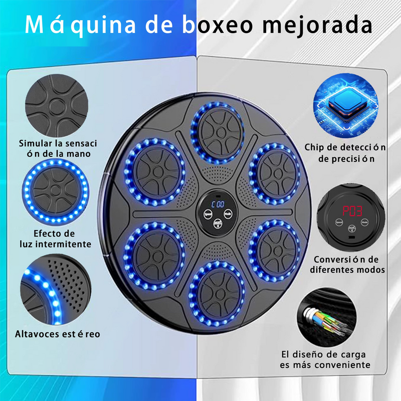 Smart Music Boxing Machine – Bluetooth Wall Mounted Punch Trainer – Zella Mall™
